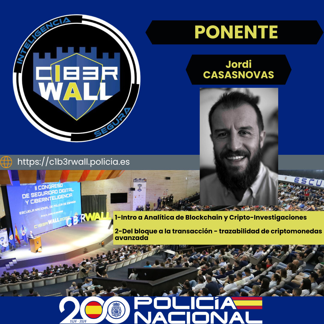 Casasnovas Jordi. 1-Intro a Analítica de Blocchain y Cripto-investigaciones.
							2-Del bloque a la transacción - trazabilidad de criptomonedas avanzada.