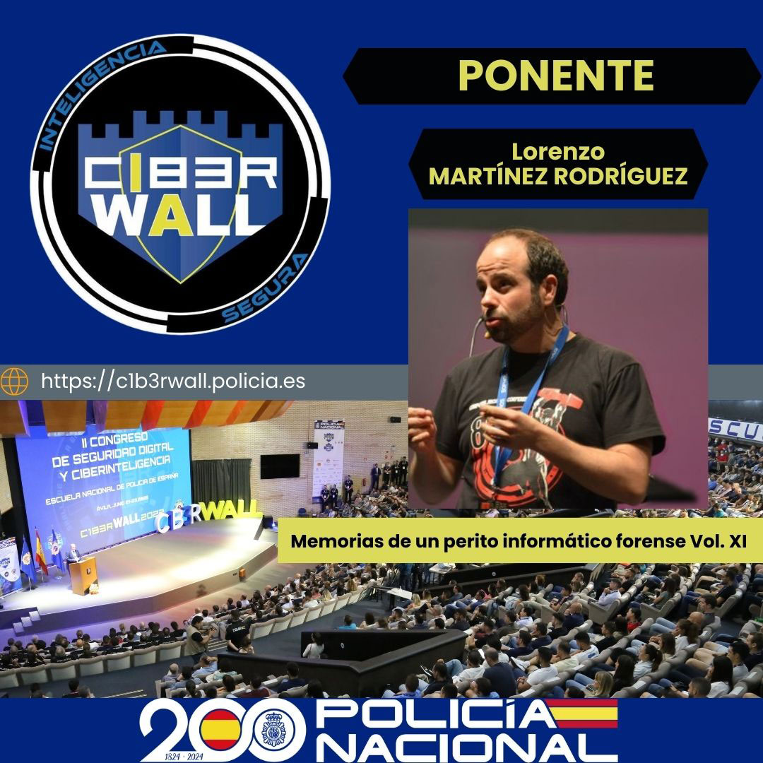 Martínez Rodríguez Lorenzo. memorias de un perito informático forense Vol.XI.